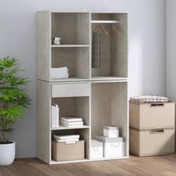 Berkfield Home Dressing Cabinet Concrete Grey 80x40x65 cm Engineered Wood - Size: 80 x 40 x 65 cm - thumbnail 6