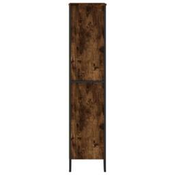 Berkfield Home Modern Bookcase Smoked Oak 80x31x137.5 cm Engineered Wood in Brown - thumbnail 5