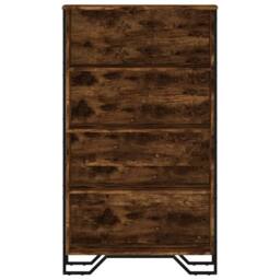 Berkfield Home Modern Bookcase Smoked Oak 80x31x137.5 cm Engineered Wood in Brown - thumbnail 4