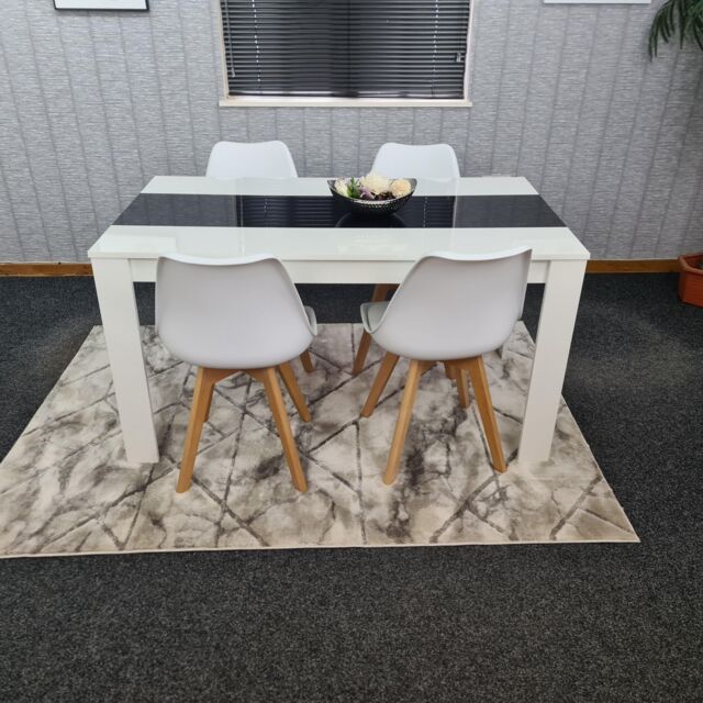 KOSY KOALA Dining Room Table With 4 Padded Chairs Chairs Dining Room Furniture - Size: 140 cm x 80 cm - image 1