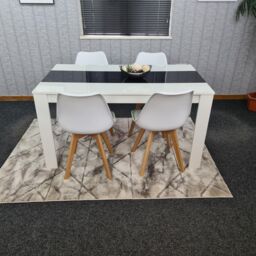 KOSY KOALA Dining Room Table With 4 Padded Chairs Chairs Dining Room Furniture - Size: 140 cm x 80 cm - thumbnail 1