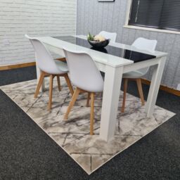 KOSY KOALA Dining Room Table With 4 Padded Chairs Chairs Dining Room Furniture - Size: 140 cm x 80 cm - thumbnail 4