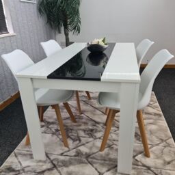 KOSY KOALA Dining Room Table With 4 Padded Chairs Chairs Dining Room Furniture - Size: 140 cm x 80 cm - thumbnail 3