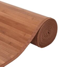 Berkfield Home Rug Rectangular Brown60x1000 cm Bamboo in Brown - Size: Medium - thumbnail 4