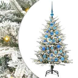Berkfield Home Artificial Pre-lit Christmas Tree with Ball Set Green 120 cm - thumbnail 2