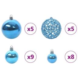 Berkfield Home Artificial Pre-lit Christmas Tree with Ball Set Green 120 cm - thumbnail 8