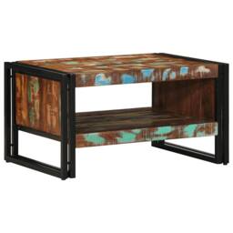 Berkfield Home Coffee Table Multicolour 70x50x38 cm Solid Wood Reclaimed - Size: 70 x 50 x 38 cm