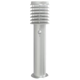 Berkfield Home Outdoor Floor Lamp with Sensor Silver 60 cm Stainless Steel - thumbnail 4