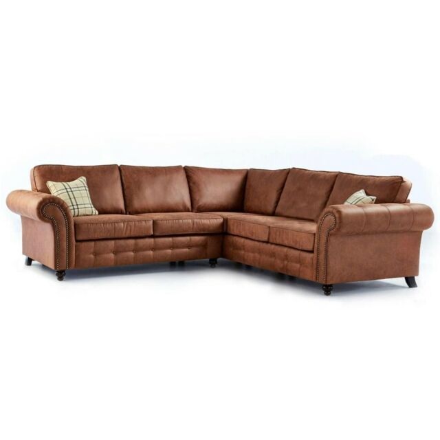 LUXURY LIFE Oakley Corner Fabric Sofa in Tan - image 1