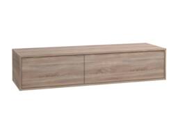 Vente-unique Wall-Hung Vanity Unit - Light Natural - L150 Cm - ISAURE II in Light Oak - thumbnail 2