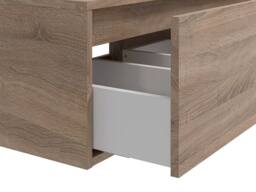 Vente-unique Wall-Hung Vanity Unit - Light Natural - L150 Cm - ISAURE II in Light Oak - thumbnail 5