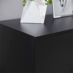FORGEVIO 4 Drawer, Black Chest of Drawers Storage Bedroom Furniture - Size: 0.6m2 - thumbnail 4