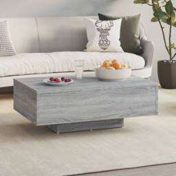 Berkfield Home Coffee Table Grey Sonoma 85x55x31 cm Engineered Wood - Size: 85 x 55 x 31 cm - thumbnail 2