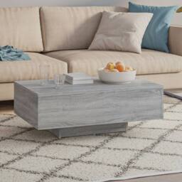 Berkfield Home Coffee Table Grey Sonoma 85x55x31 cm Engineered Wood - Size: 85 x 55 x 31 cm - thumbnail 3
