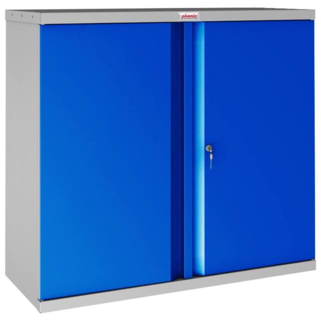 Phoenix Safe Company Steel Storage Cupboard in Blue with Key Lock, SCL0891GBK, 187L - Size: 800mm - image 1