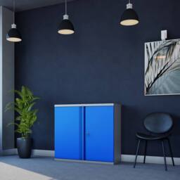 Phoenix Safe Company Steel Storage Cupboard in Blue with Key Lock, SCL0891GBK, 187L - Size: 800mm - thumbnail 6