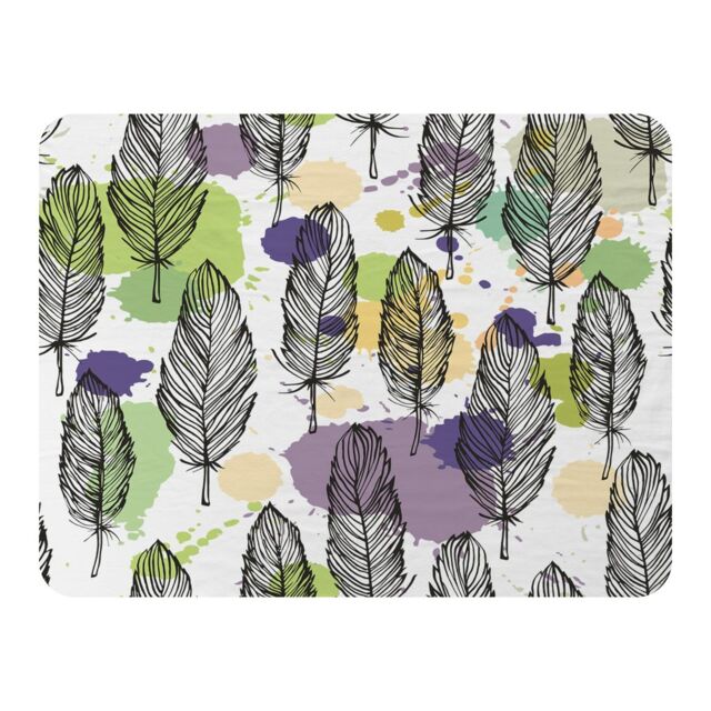 Benjamin Tate Design Spotted Coloured Feather Blanket in Natural - Size: 120 cm x 150 cm - image 1