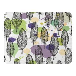 Benjamin Tate Design Spotted Coloured Feather Blanket in Natural - Size: 120 cm x 150 cm - thumbnail 1