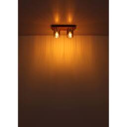 Netlighting Underwood Cluster Ceiling Light Wood Look Smoke Glass 2x E27 in Brown - thumbnail 3