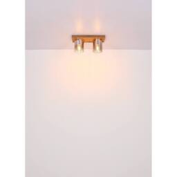 Netlighting Underwood Cluster Ceiling Light Wood Look Smoke Glass 2x E27 in Brown - thumbnail 5