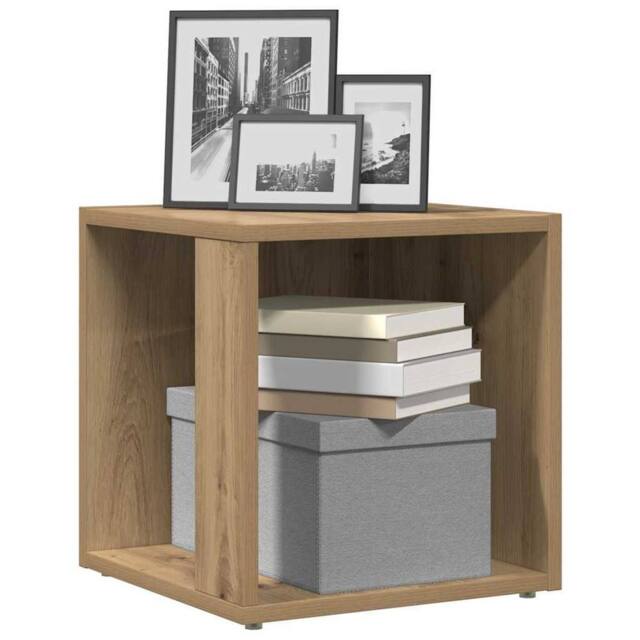 Berkfield Home Side Table Artisan Oak 33x33x34 cm Engineered Wood in Brown - Size: 33 x 33 x 34 cm - image 1