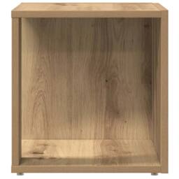 Berkfield Home Side Table Artisan Oak 33x33x34 cm Engineered Wood in Brown - Size: 33 x 33 x 34 cm - thumbnail 4