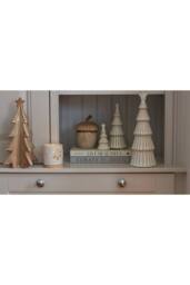 KDMD Large Alora Ceramic Snowy Tree with Star - Winter Decor Centerpiece in Brown - thumbnail 4