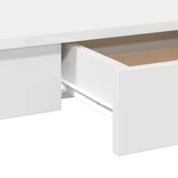 Berkfield Home Desk White 100x45x75 cm Engineered Wood - Size: 100 x 45 x 75 cm - thumbnail 8