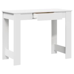 Berkfield Home Desk White 100x45x75 cm Engineered Wood - Size: 100 x 45 x 75 cm - thumbnail 5