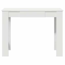 Berkfield Home Desk White 100x45x75 cm Engineered Wood - Size: 100 x 45 x 75 cm - thumbnail 4
