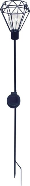 Luxform Solar Metal Wire Stake Led Light Diamond in Green - image 1