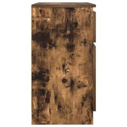 Berkfield Home Sideboard with Drawer Smoked Oak 71x35x65 cm Engineered Wood in Brown - Size: 71 x 35 x 65 cm - thumbnail 7