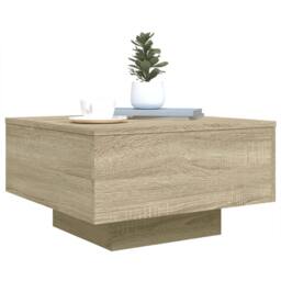 Berkfield Home Coffee Table Sonoma Oak 55x55x31 cm Engineered Wood in Brown - Size: 55 x 55 x 31 cm - thumbnail 4