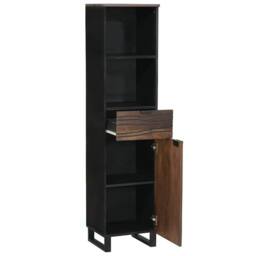 Berkfield Home Bathroom Furniture Sets with Drawer with Shelf Striped with Stora… in Brown - thumbnail 1