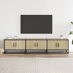 Berkfield Home TV Cabinet Sonoma Oak 180x35x41 cm Engineered Wood in Light Tan - Size: 180 x 35 x 41 cm - thumbnail 1