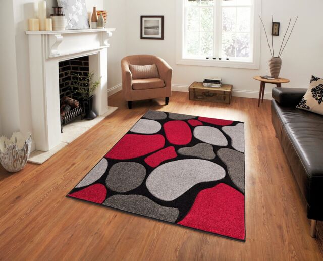 Smart Living Modern Hand Carved Multicolour Soft Thick Area Rug - Stone in Black - Size: 160 cm x 230 cm - image 1