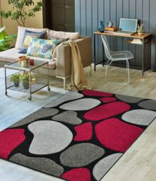 Smart Living Modern Hand Carved Multicolour Soft Thick Area Rug - Stone in Black - Size: 160 cm x 230 cm - thumbnail 2