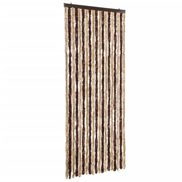 Berkfield Home Insect Curtain Beige & Light Brown 56x200 cm Chenille - image 1
