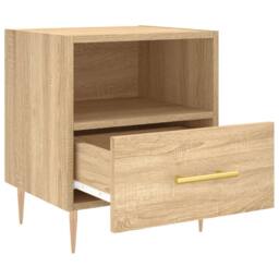 Berkfield Home Bedside Cabinets 2 pcs Sonoma Oak 40x35x47.5 cm Engineered Wood in Natural - thumbnail 7