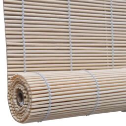 Berkfield Home Bamboo Roller Blinds 2 pcs 120x160 cm Natural in Beige - thumbnail 4