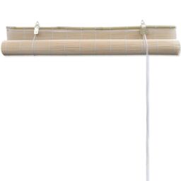 Berkfield Home Bamboo Roller Blinds 2 pcs 120x160 cm Natural in Beige - thumbnail 6