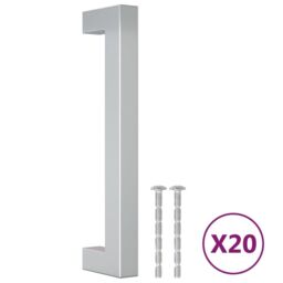 Berkfield Home Cabinet Handles 20 pcs Silver 128 mm Stainless Steel - thumbnail 2