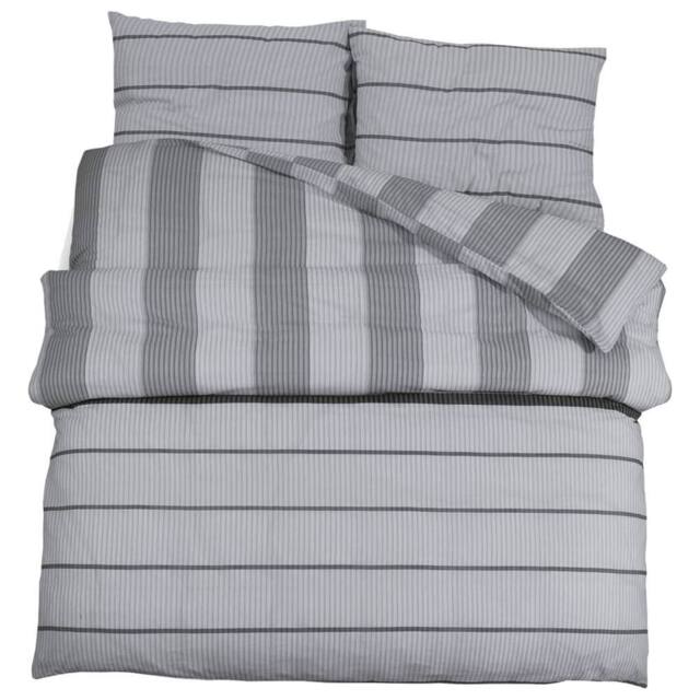 Berkfield Home Duvet Cover Set Grey 240x220 cm Cotton - image 1
