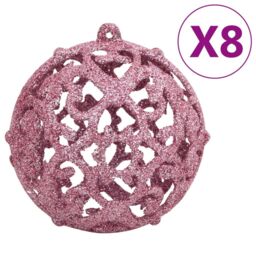 Berkfield Home 111 Piece Christmas Bauble Set Pink Polystyrene - thumbnail 4