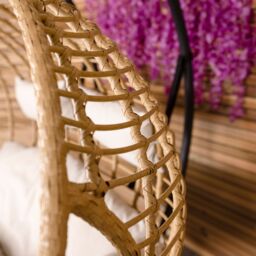 Charles Bentley Double Hanging Swing Chair Seat H196 x D117 x W167cm Natural - thumbnail 4