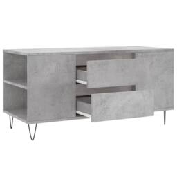 Berkfield Home Modern Coffee Table Concrete Grey 102x44.5x50 cm Engineered Wood - thumbnail 6