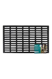 JVL Robusta Rubber Doormat 36x61cm in Black - Size: 40 cm x 60 cm - thumbnail 1