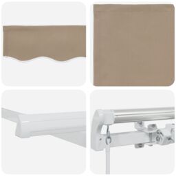 Berkfield Home Manual Retractable Awning Beige 350x250 cm - thumbnail 8