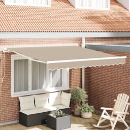 Berkfield Home Manual Retractable Awning Beige 350x250 cm