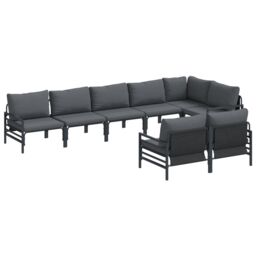 Berkfield Home Garden Sofa Set 8 pcs Anthracite Steel - thumbnail 2